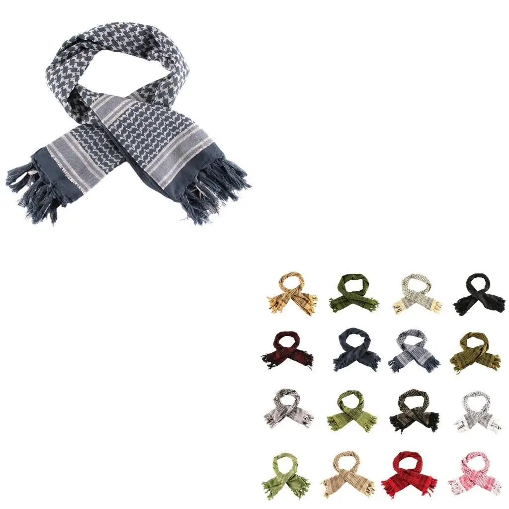 

652F Arab Scarf Tactically Arabian Scarf Multi Purpose Keffiyeh Headscarf for Adult