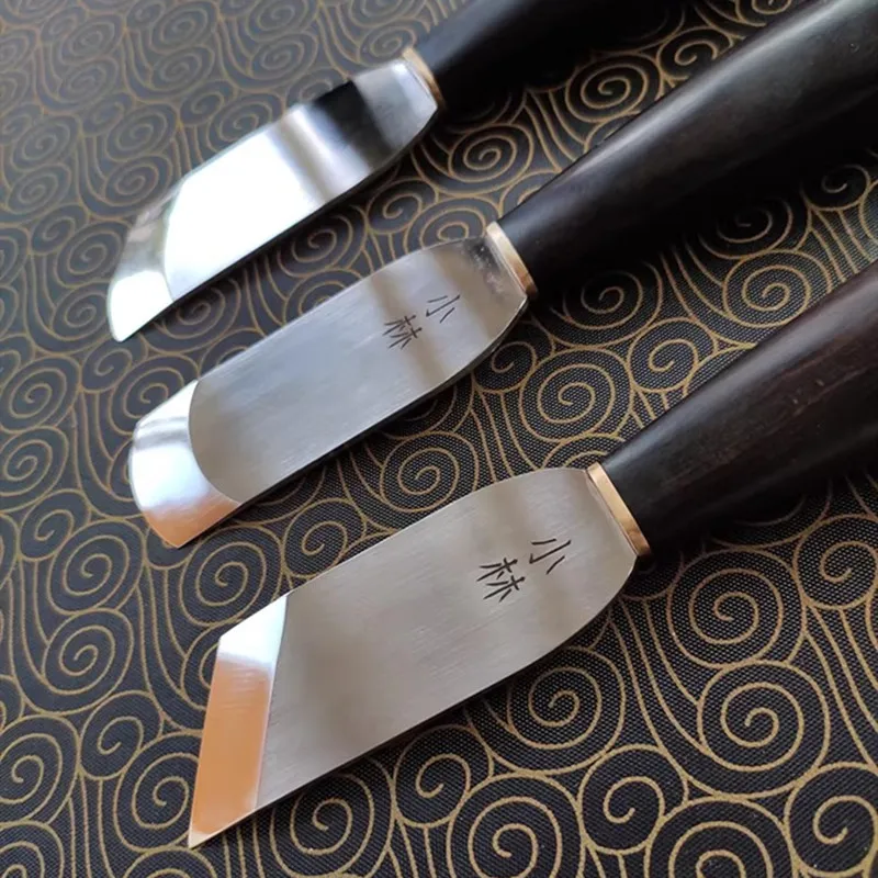 

Premium Leather Skiving Knife - DC53/ASP60/HSS Steel Blade & Ebony Handle | Japanese Style Mirror Polish for Thinning & Beveling