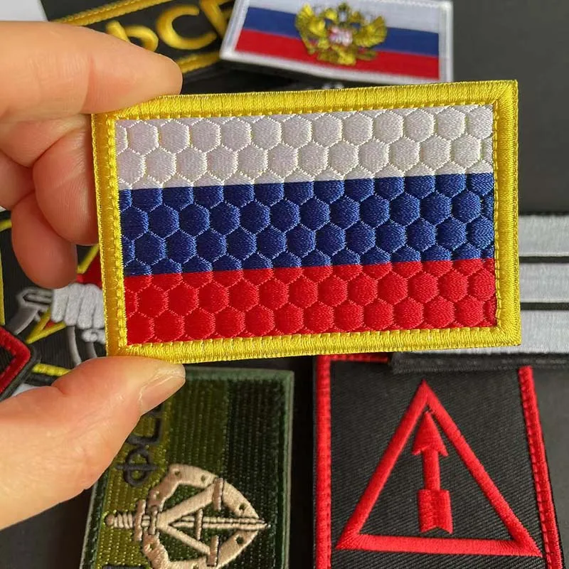 Russische KGB FSB, Russland-Adler-Flagge, Emblem, Stoffapplikation, Stickerei, IR-reflektierende Aufnäher, militärische taktische Rucksackaufkleber – Detail 5
