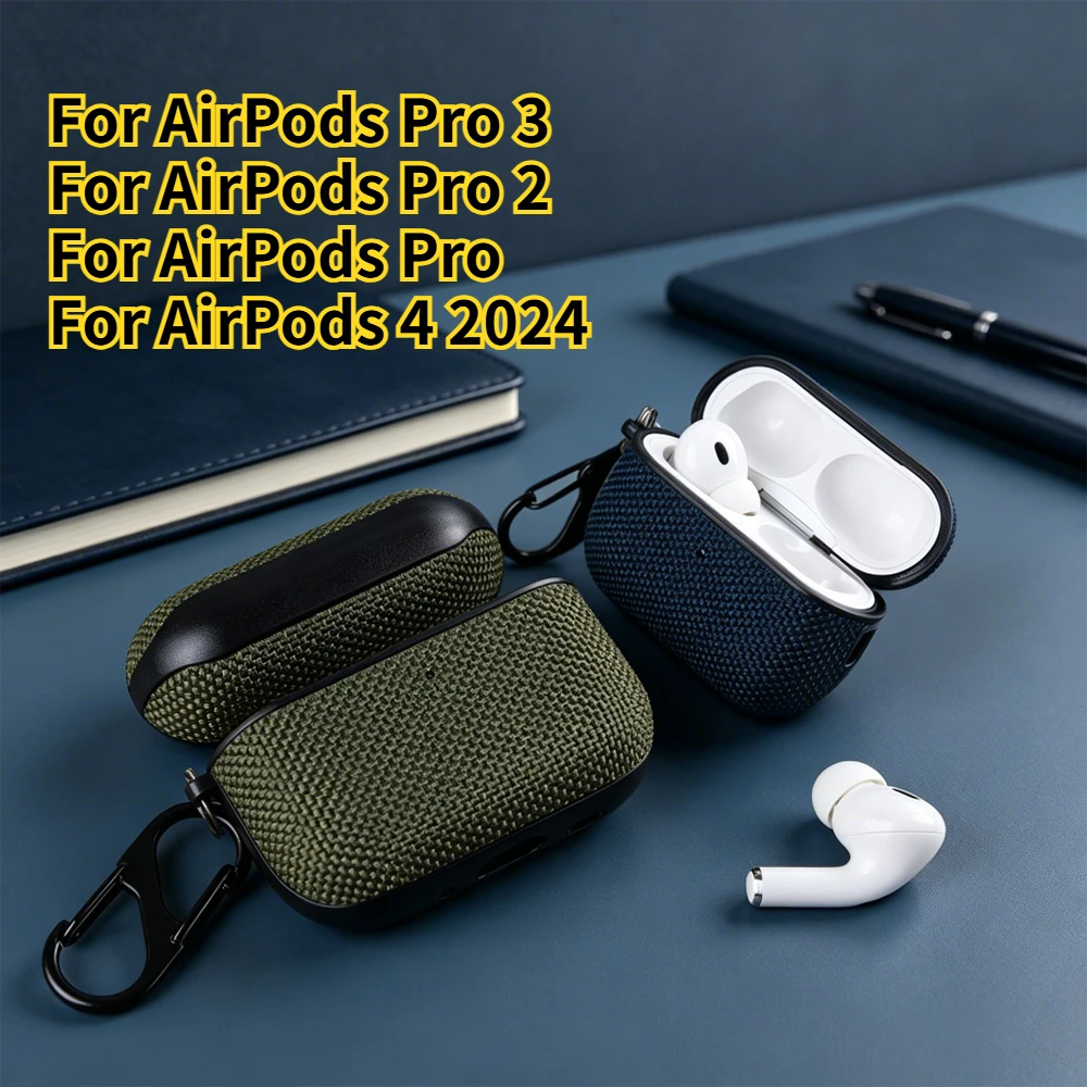 Nylon Headphone Cover For AirPods Pro 3 Pro3 Case Wireless Bluetooth Earphone Cases For AirPods Pro 2 Pro2 4 4th Shell With Hook