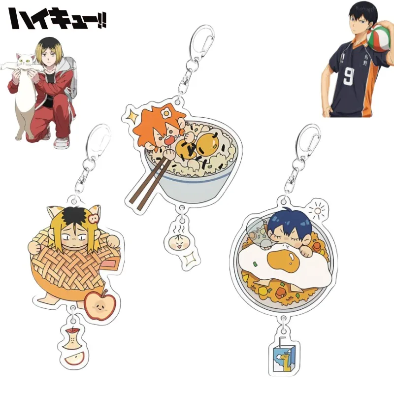 

Haikyuu Hinata Shoyo Kageyama Tobio Kozume Kenma аниме товары мультфильм акриловый брелок школьная сумка украшение подвесная цепочка подарок
