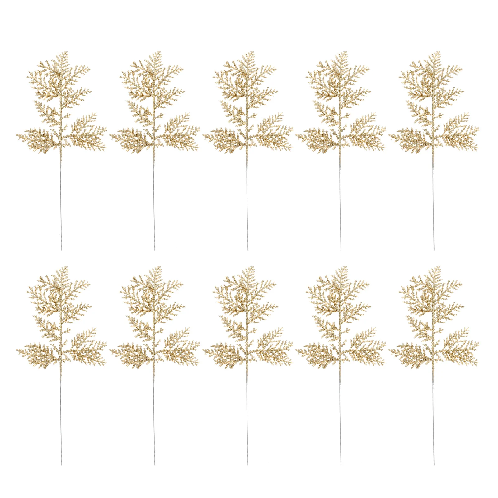 

10 Pcs Silver Artificial Pine Branches Leaves Christmas Decor Supplies Party Adornment DIY Wreath Holiday nament Photo Props