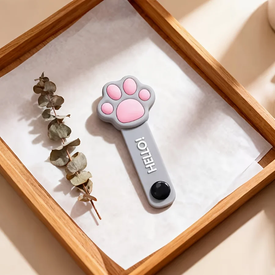 2pcs Cartoon Cat Paw Cable Winders for Earphone Data Cable Charging Cable Organizer Portable And Practical Earphone Cable Tie.