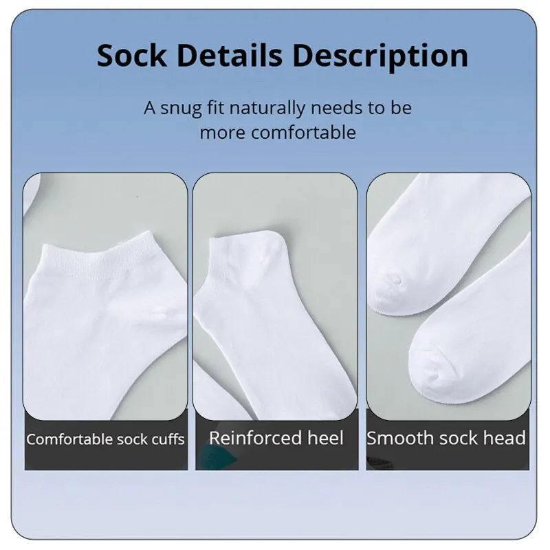 Unisex Casual Plain Color Thin Breathable Comfy Anti Odor Sweat-absorbingBoat Socks 10 Pairs Low Cut Ankle Socks For Men Women