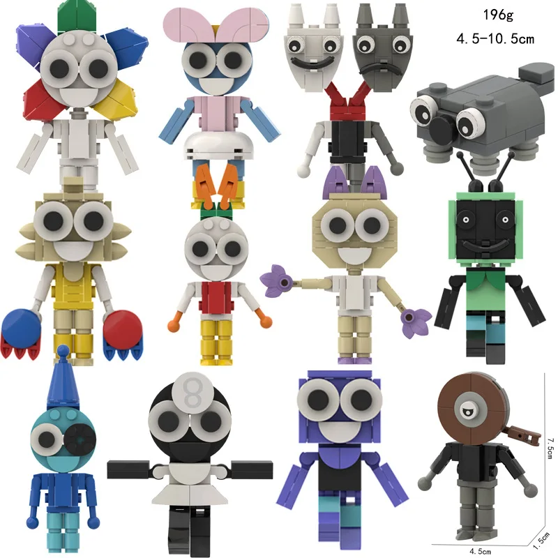 

CLassic horror Game Role Dandy‘s Horror World Building Blocks Sets Dandy Boxten Poppi Scraps,Shrimpo Model Bricks Gifts for Kids
