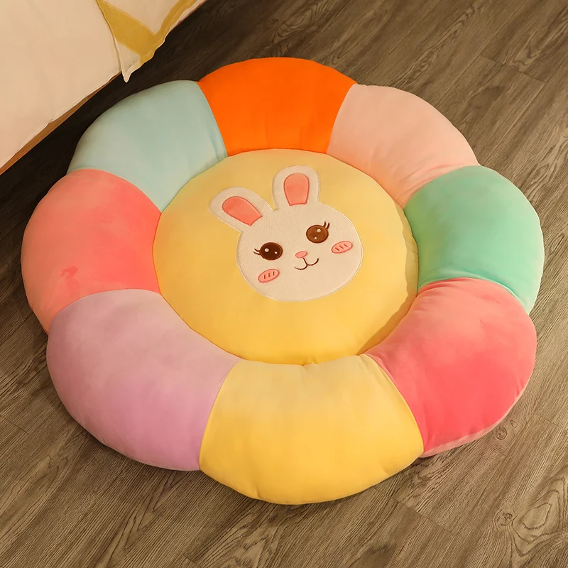 Newborn photography props cute cartoon colorful sunflower cushion pillow plush toy sofa cushion doll cushion 촬영소품