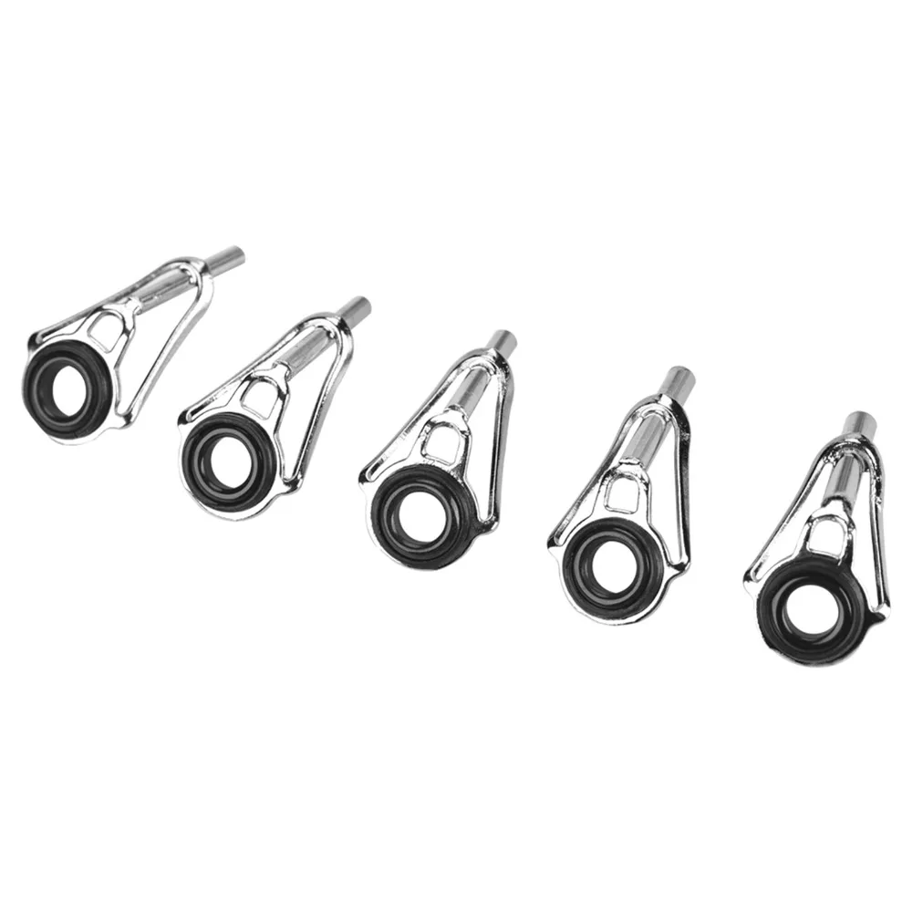 80PCS Stainless Steel Fishing Rod Guide Rings Kit 10 Sizes Ceramic Inserts Fishing Rod Tips Set Lightweight