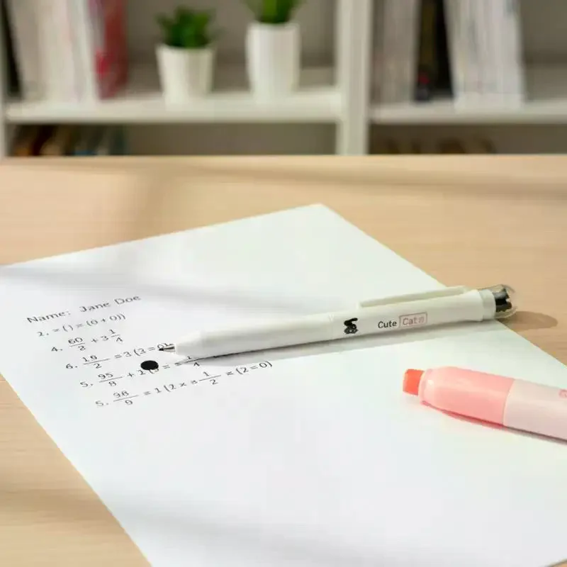 4pcs Lucky Pen Creativity Rotating Pen Retractable Flower Gel Pens 0.5mm Fine Tip Quick Dry Black Ink Office School Stationery