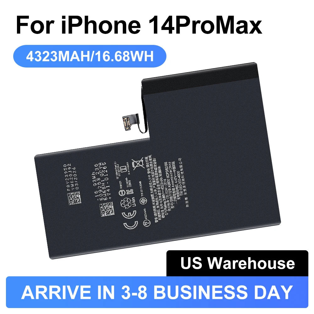 BNN Phone Battery For iPhone 14 ProMax Real High Capacity Bateria Replacement Lithium Bateria Sticker Free Tools Warranty One Year