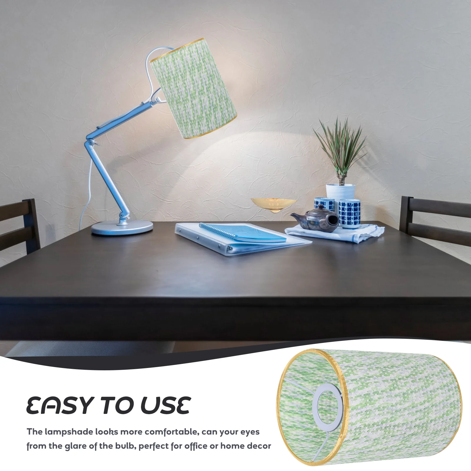 

Colorful Fabric Lampshade Woven Iron Cover for Floor Desk Pendant Light Shades Decorative Bedroom Office Home