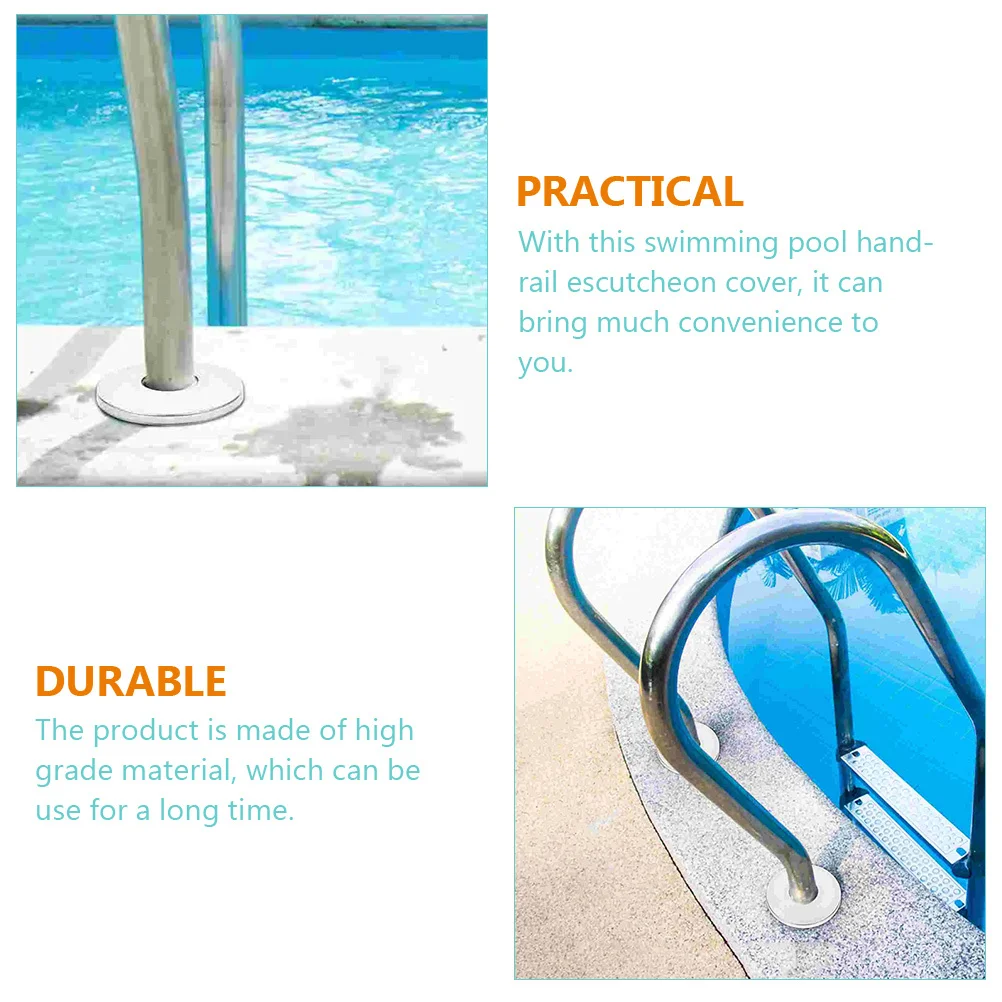 1 زوج الفولاذ المقاوم للصدأ بركة سلم يغطي الزخرفية دائم درابزين شعار استبدال أجزاء لوحات سلم حمام السباحة #5