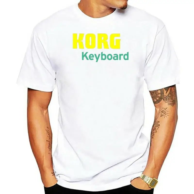 Fashion New Arrival Slim Fit Short Sleeved Korg Keyboards Black T-shirt Men's Tops