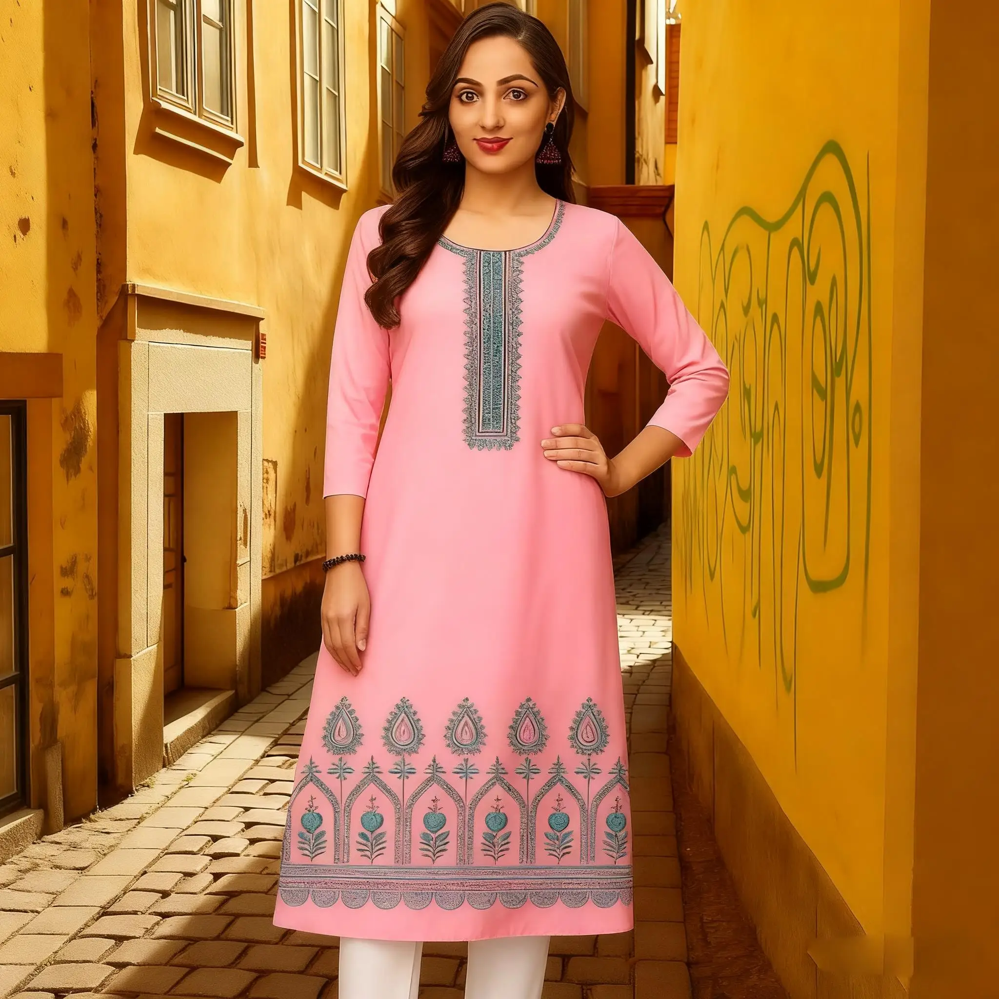 مسلم كورتا المرأة فساتين راقية غير رسمية أنبوب مستقيم 2026 العرقية Vetement فام Abito Donna Musulmana الفتيات فستان الصلاة #4