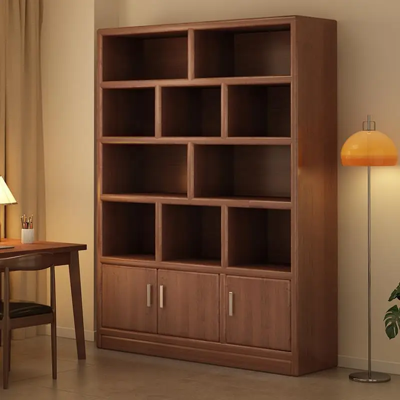 

Solid Wood Bookcase Integrated Wall Cabinet Living Room Floor Rack Home Student Locker Children Corner Bookshelf