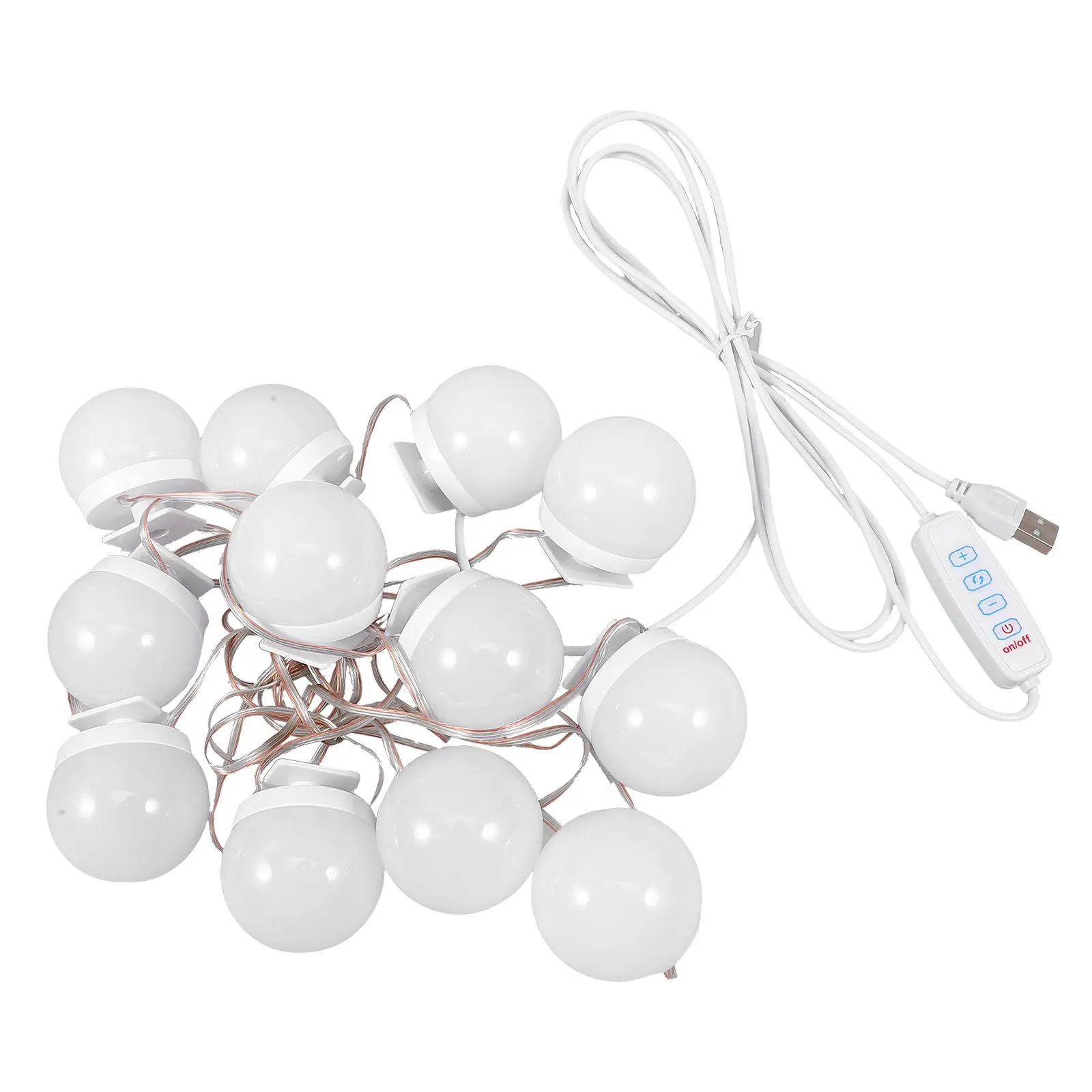 

Набор из 12 ярких регулируемых светодиодных лампочек для зеркала, подсветка для туалетного столика в ванной комнате