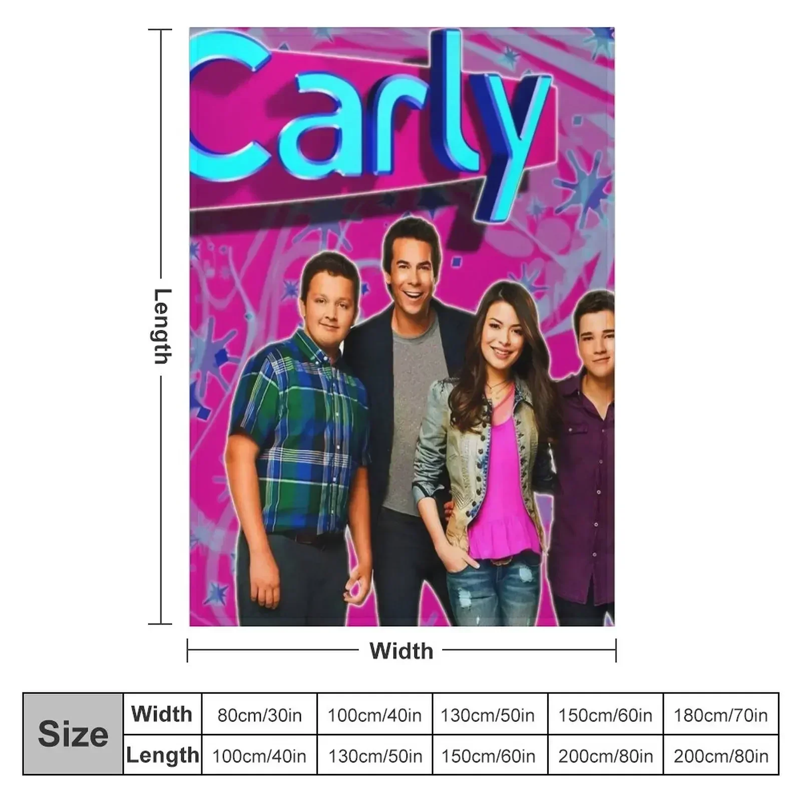 icarly family Throw Blanket anime Weighted Blankets