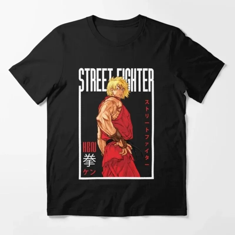 Japanese Anime Street Fighter Sagat T Shirt Muay Thai Gaming Hadouken Manga Cartoon Graphic Tshirts Sumemr Camisa Short-sleev