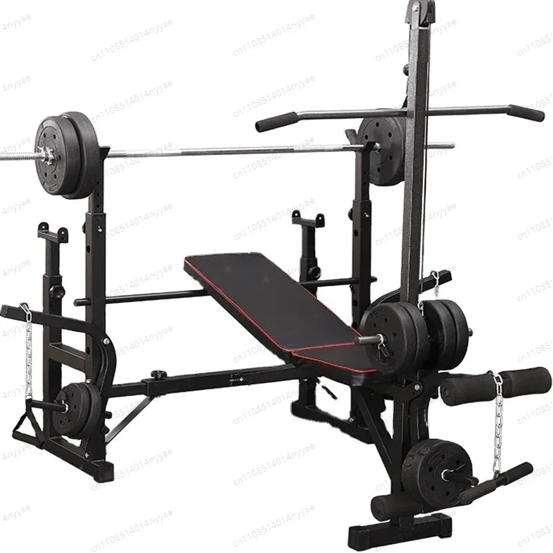 Multifunctional Barbell Weightlifting Power Rack Adjustable Bench Gym Fitness Equipment Strength Dumbbell Bench