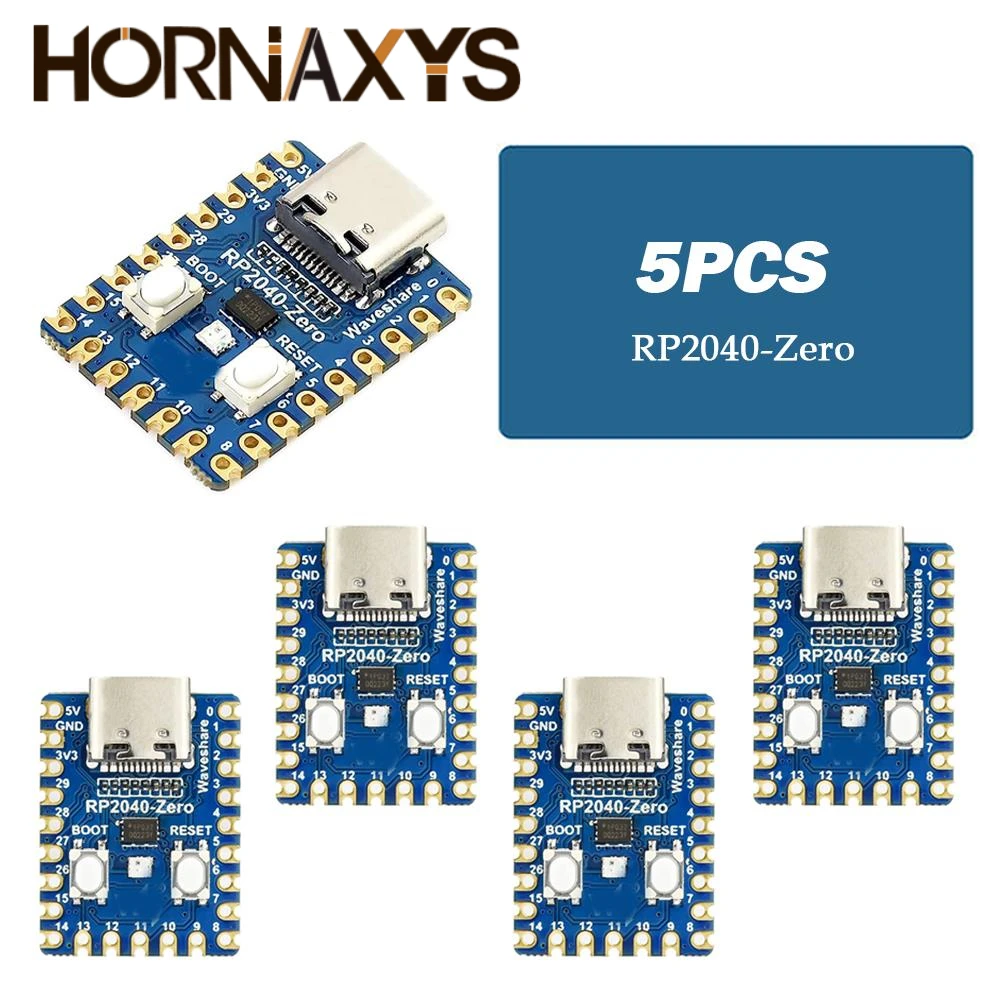 1-10PCS Raspberry Pi RP2040-Zero Microcontroller PICO Development Board RP2040 Dual-core Cortex M0+ Processor 2MB Flash