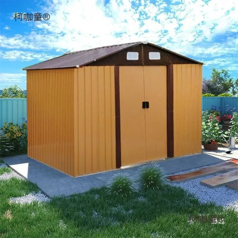 Outdoor Storage Room Mobile Garden Tool Cabinet Courtyard Utility Shed Easy Assembly Disassembly Terrace Storage Solution