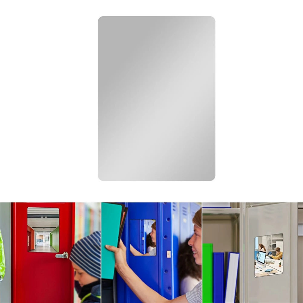 1PC Versatile Magnetic Locker Mirror 5x7inc Rectangle Locker Mirror Supplies For School Bathroom Cabinet Refrigerator Decoration