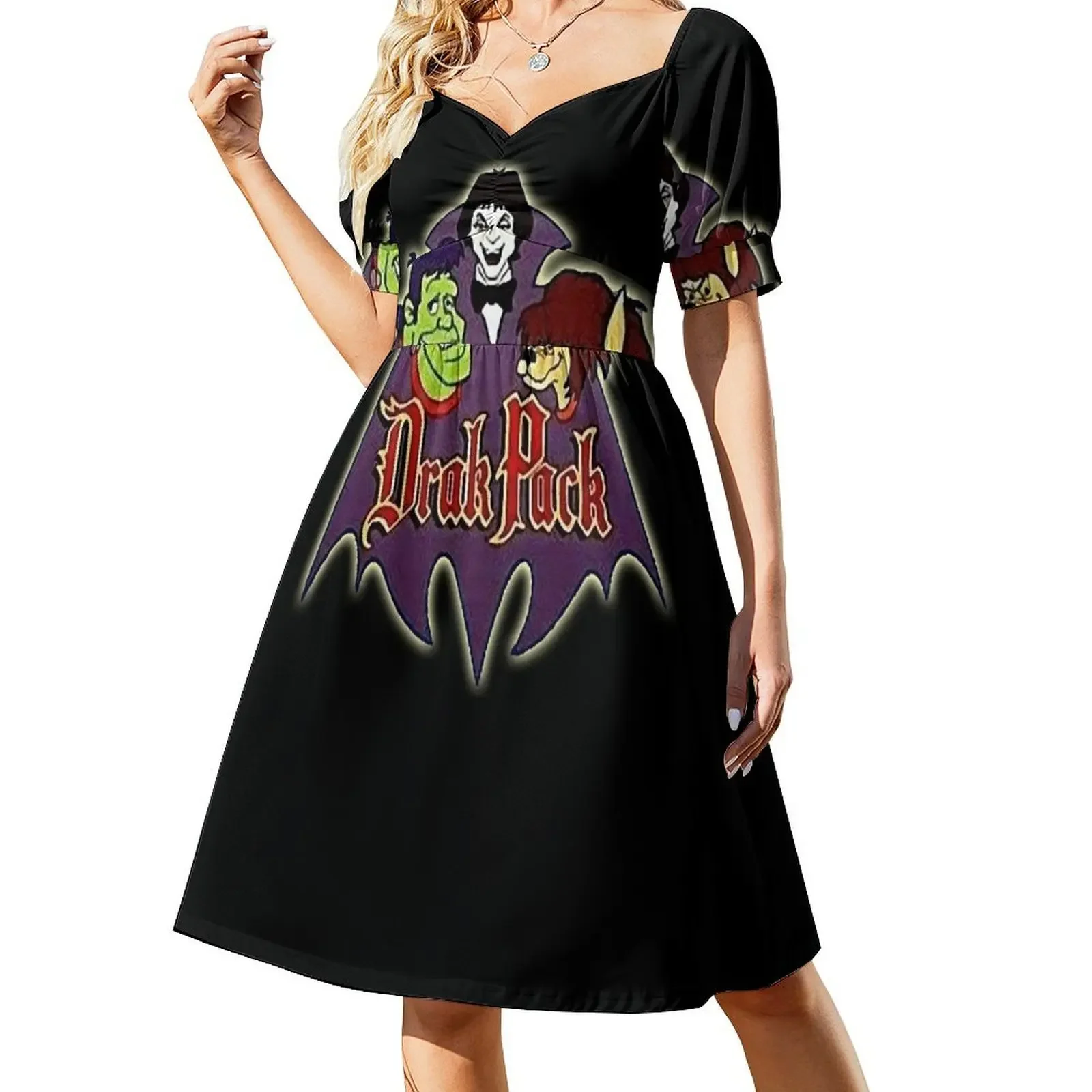 

Drak Pack 1970s Retro Throwback Tribute Short-Sleeved Dress summer dresses elegant party dress for women 2025 Dress
