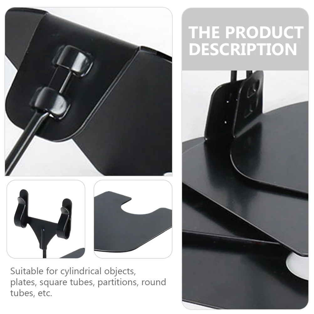 

10pcs Tag Clip Display Card Price Holder Advertising Label Stand Desk Sign Iron Material Double Clip Stable Base