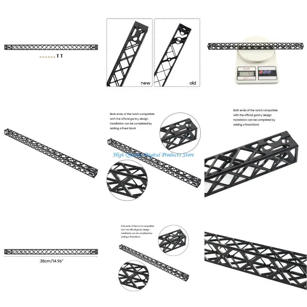 

U2JE Metal Gantry Super Light CNC380mm Aluminum Part High Gantry for Voron 2.4 380mm Printer Part Accessory