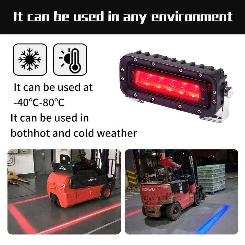 forklift LED Red Zone Lights red warning safety light industrial red zone warning area lights