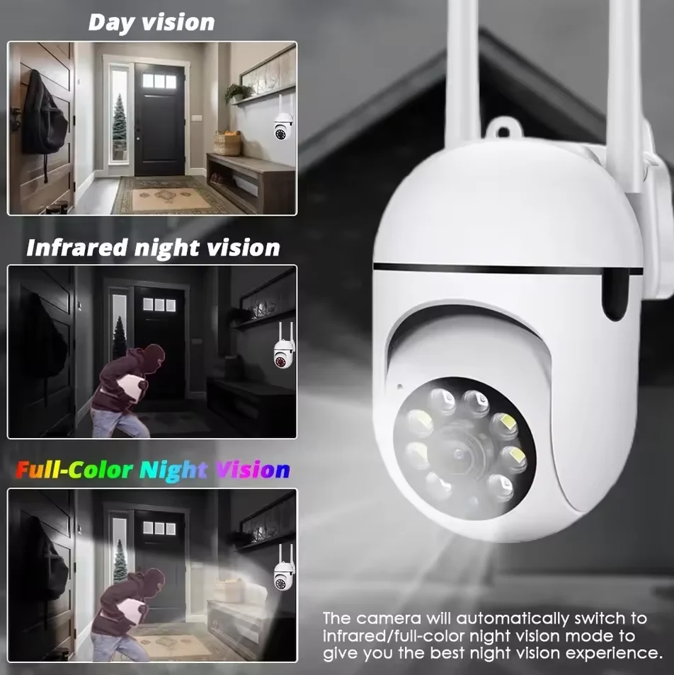 xiaohuangren IP Camera Smart Outdoor Home Security WIFI CCTV Surveillance with Color Night Vision Wireless HD 2-Way Audio 8MP image 3