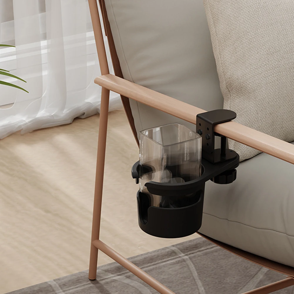 Suporte de copo de mesa rotativo sem perfuração universal ajustável atualizado braço braçadeira suporte para canecas de café garrafas de água garrafa isolada