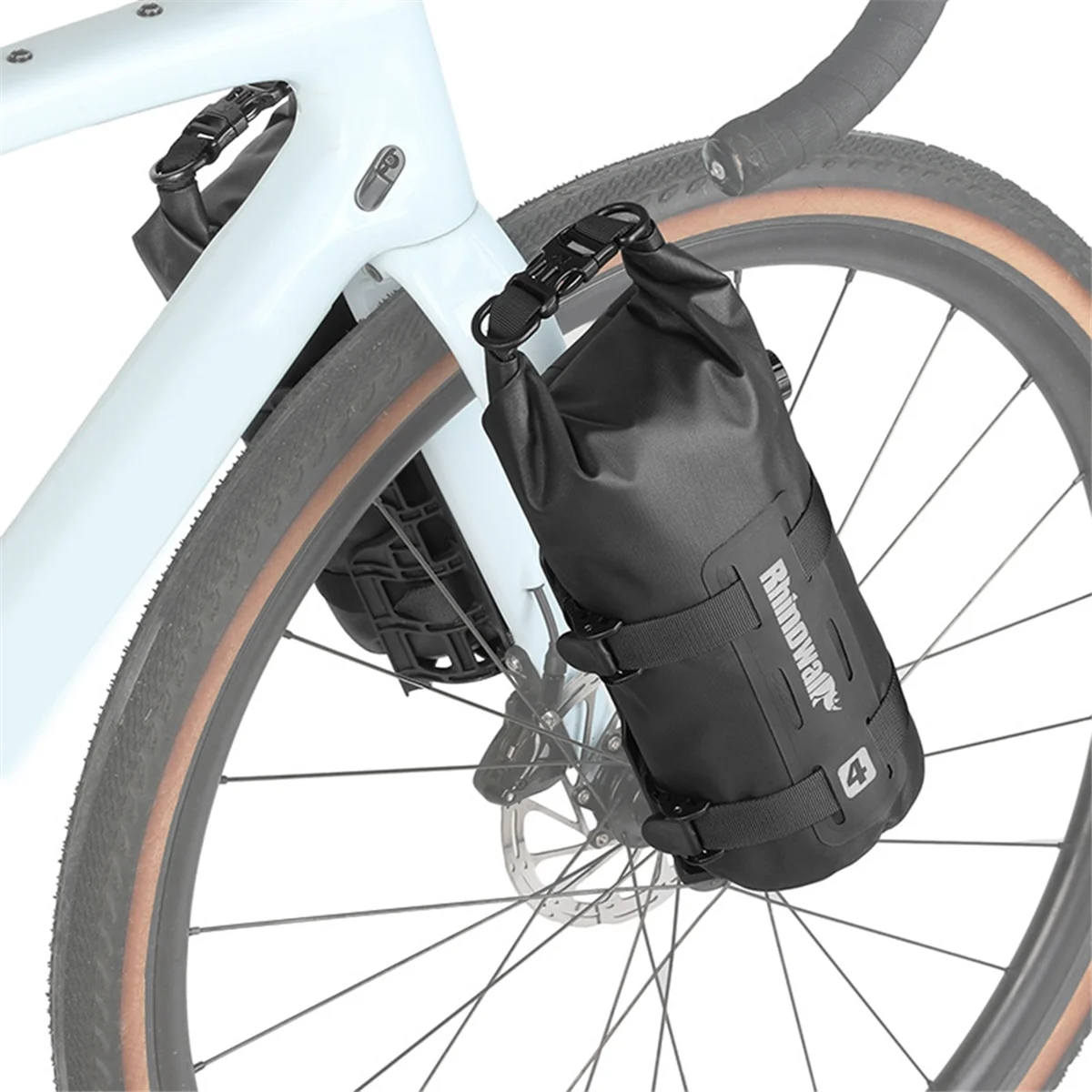 

ATQ2 Rhinowalk 4L Bike Front Fork Bag Quick Release Waterproof Cycling Fork Rack Backpacking Storage Luggage for and Road Bikes