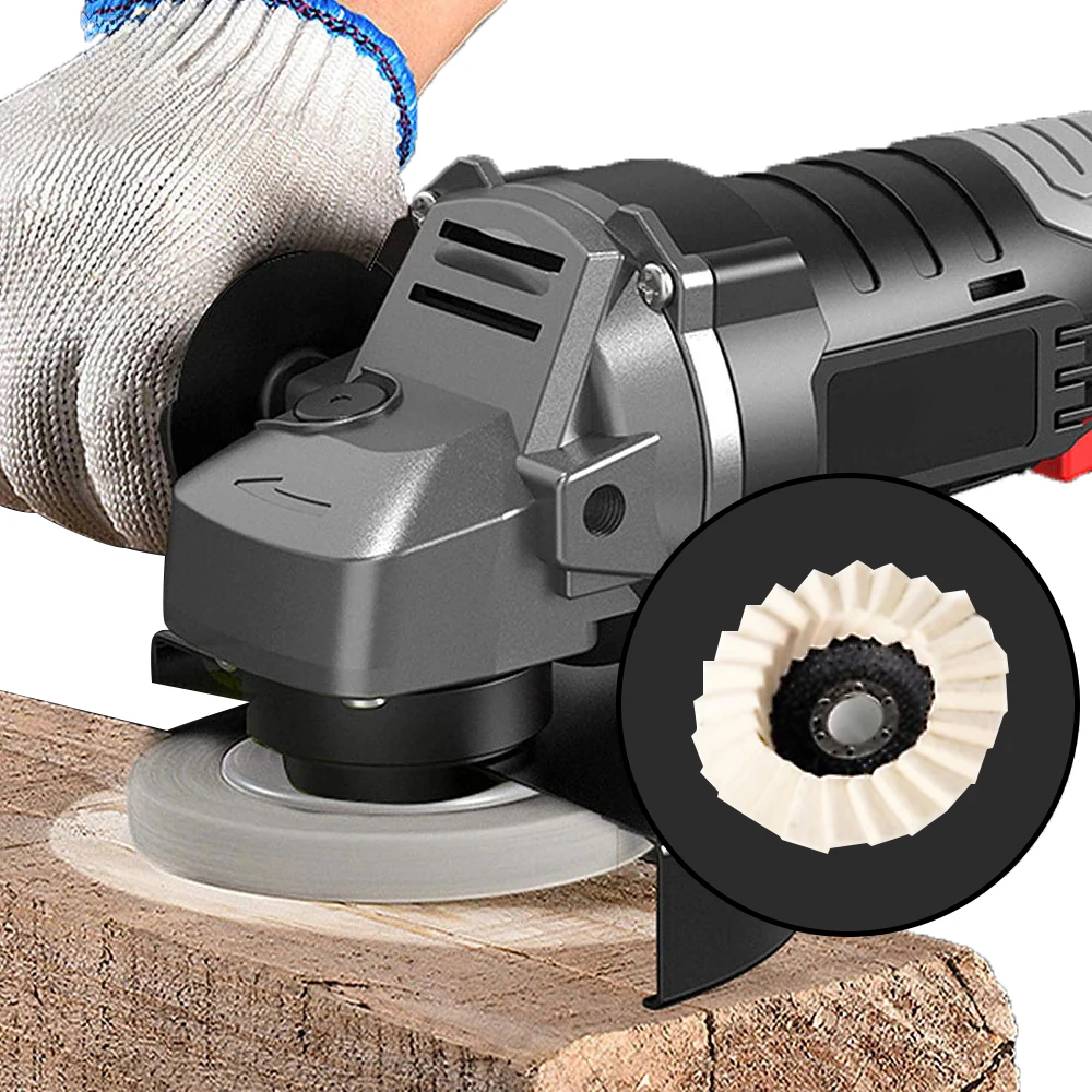 Disco de fieltro con solapa, pulidor de amoladora angular de 7000 RPM para vidrio, cobre, mármol, Metal, 125mm, disco de pulido de aluminio, 1 piezas