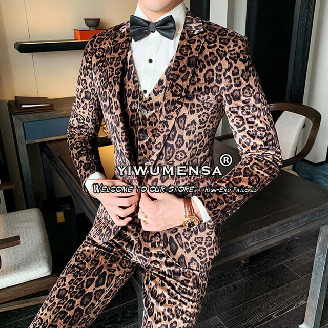 Leopard print mens blazer online