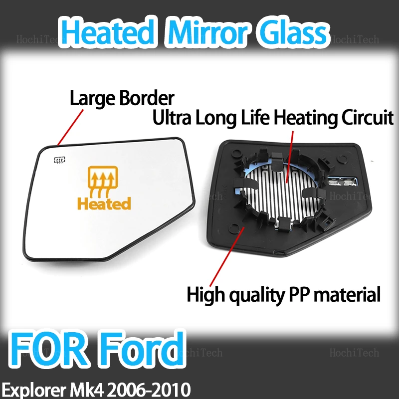 

Rear View Rearview Mirror Glass Door Wing Mirrors Heated Side Mirror Glass for Ford Explorer Mk4 2006-2010