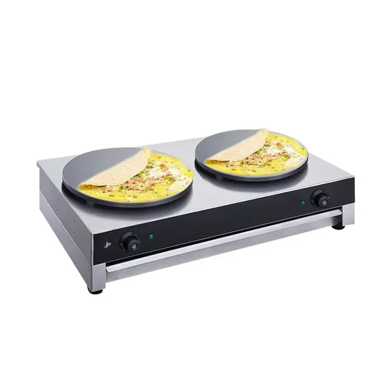 China Kitchenware Electric Crepe Maker 16 Inch Large Crepe Machine Maker Pancake Making Snack Machine Flat Plate Crepe