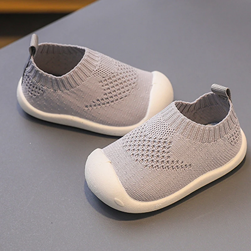 Spring Summer Unisex Toddler Slip-on Shoes Baby Girls Boys Casual Mesh Sneaker Soft Bottom Anti-slip Baby 0-3T First Walker