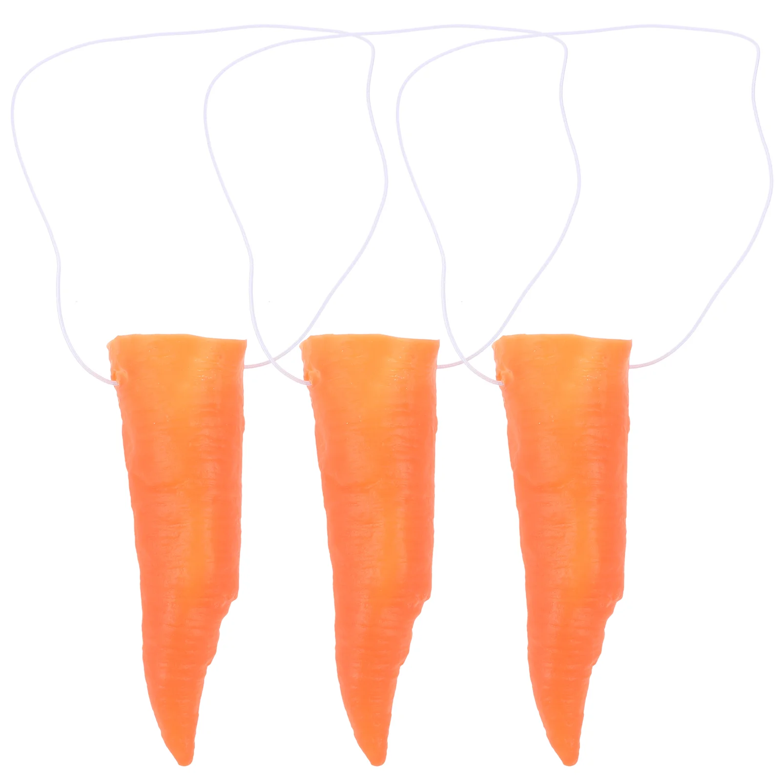 3 Pcs Carrot Nose Christmas Snowman Decor Fishing Net DIY Dressing Accessories Vinyl Ornaments