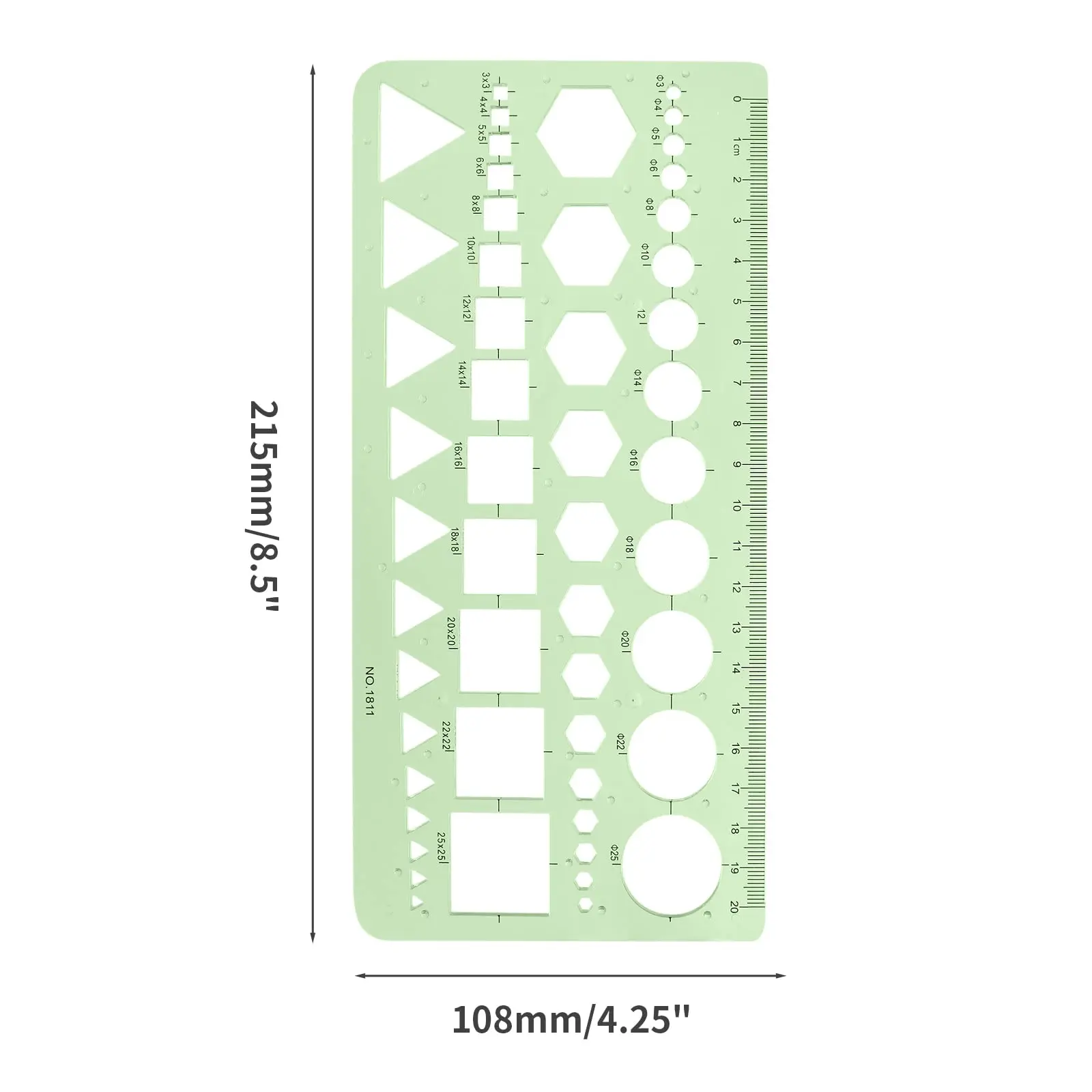 1PC round template measuring geometry template for offices and schools, building templates, drawings, etc.