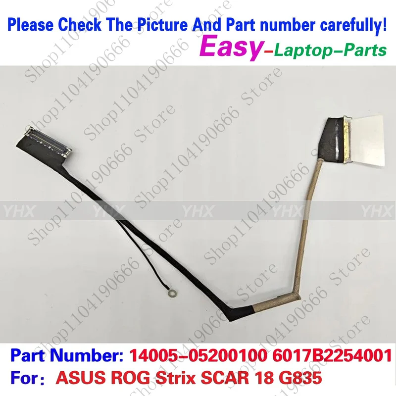 

Новый кабель для ASUS ROG Strix SCAR 18 G835 EDP 14005-05200100 6017B2254001, компоненты для ноутбука