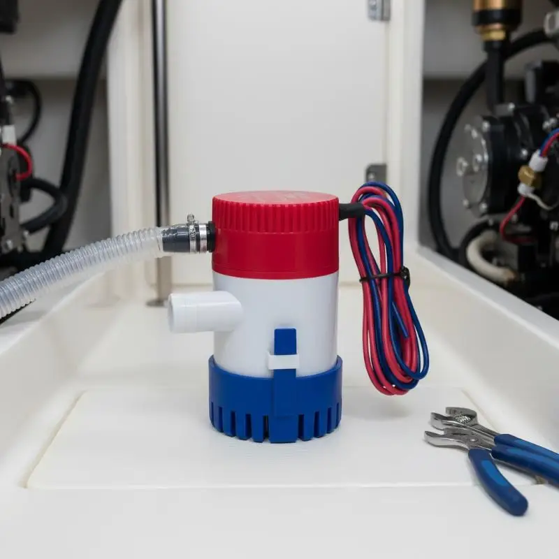 Submersible Bilge Pump High Capacity Flow Durable Housing for Pontoon Boat Marine Water Removal