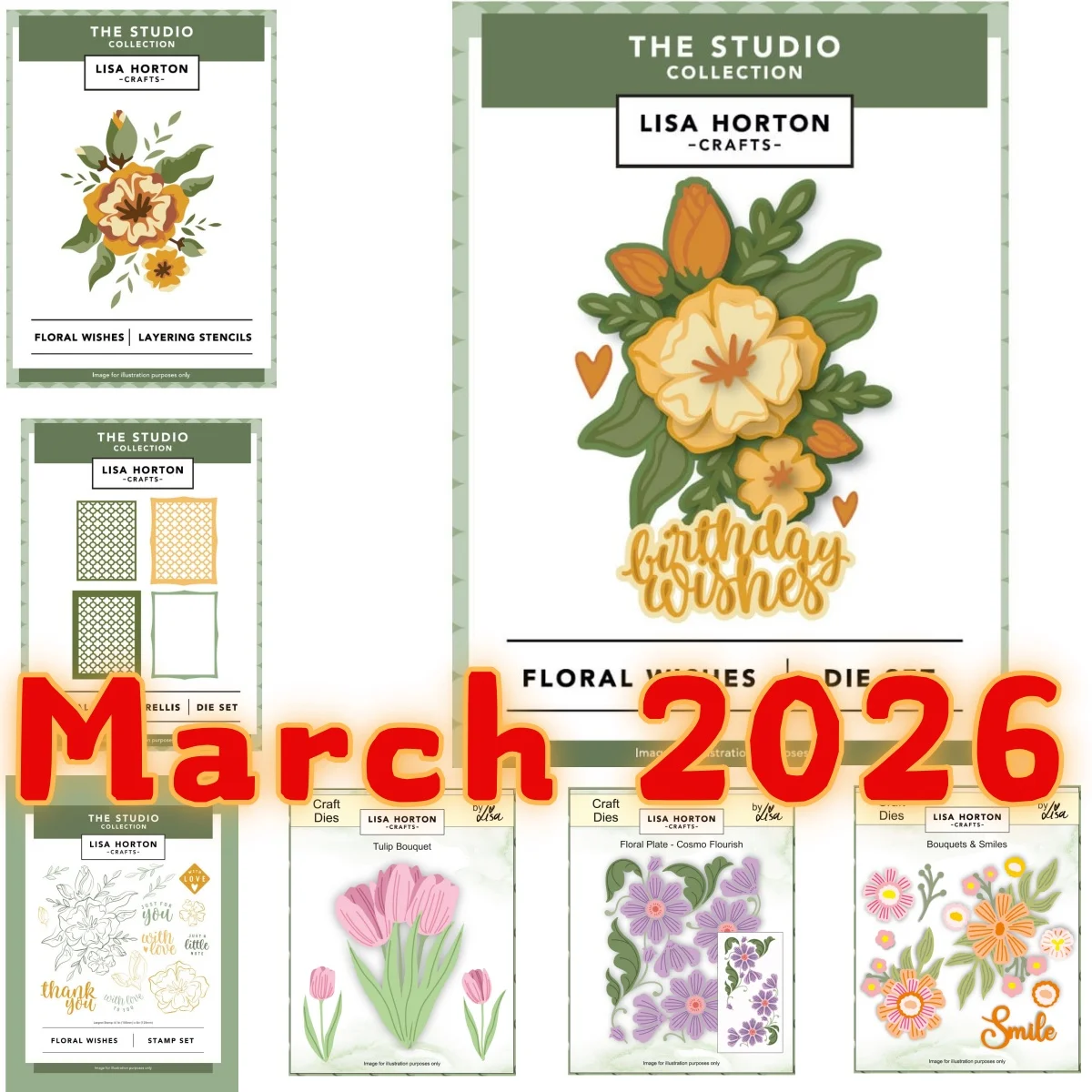 

New 2026 Floral Wishes Geo Metal Cutting Dies Clear Stamps Stencil for DIY Scrapbook Embossed Handcraft Card Craft Decoration