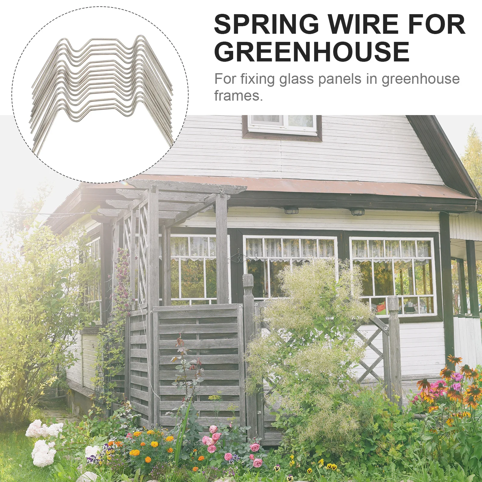 

50pcs Stainless Steel Nails W type Clips for Greenhouse Glass Frame Fixing Spring Wire Garden House Installation Tool
