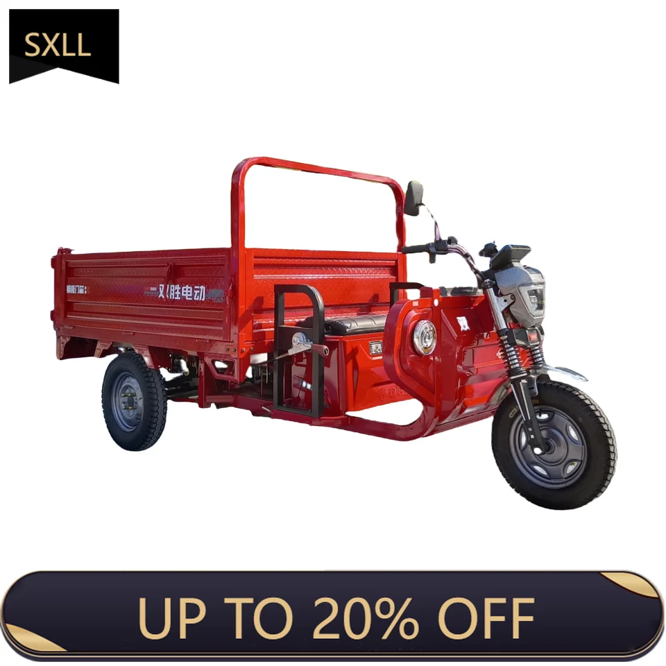 

SXLL Sunsen 1.8m Electric Freight Tricycle 2000W Dump Truck with Open Body 60v Electric Trycicle
