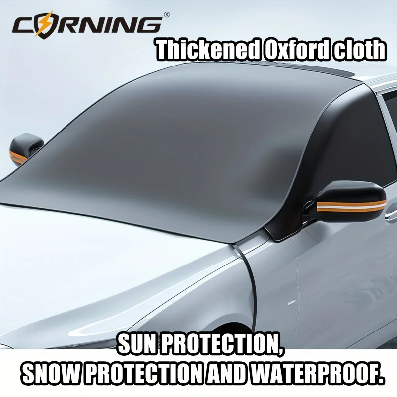 Car Windshield Snow Cover Winter Frost Ice Protector Summer UV Sun Shade Universal for SUV Sedan Waterproof Windproof Car Cover