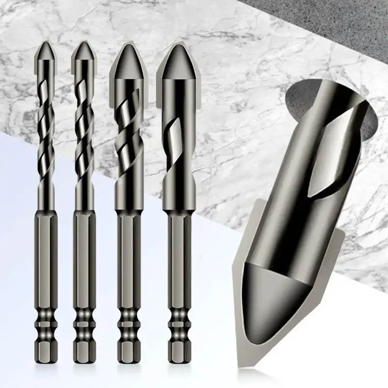 High Hardness Skewed Head Eccentric Drill Precision Drilling 6/8/10/12mm Crooked Drill Bit For Tile Ceramic Punching