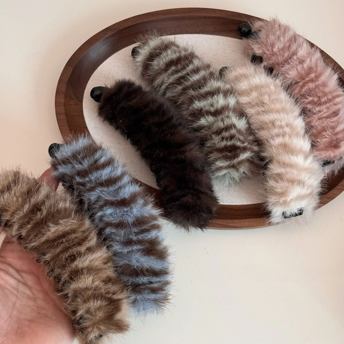 Autumn Winter Plush Hair Clip Simple Female Banana Clip Half Tied Back of Head Ponytail Hairpin Large Banana Clip Accessories