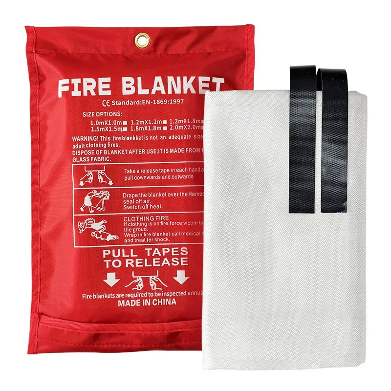 Portable Fire Blanket Kitchen Emergency Fire Protection Flame-retardant Glass Fiber Fireproof Fabric Fire Blanket