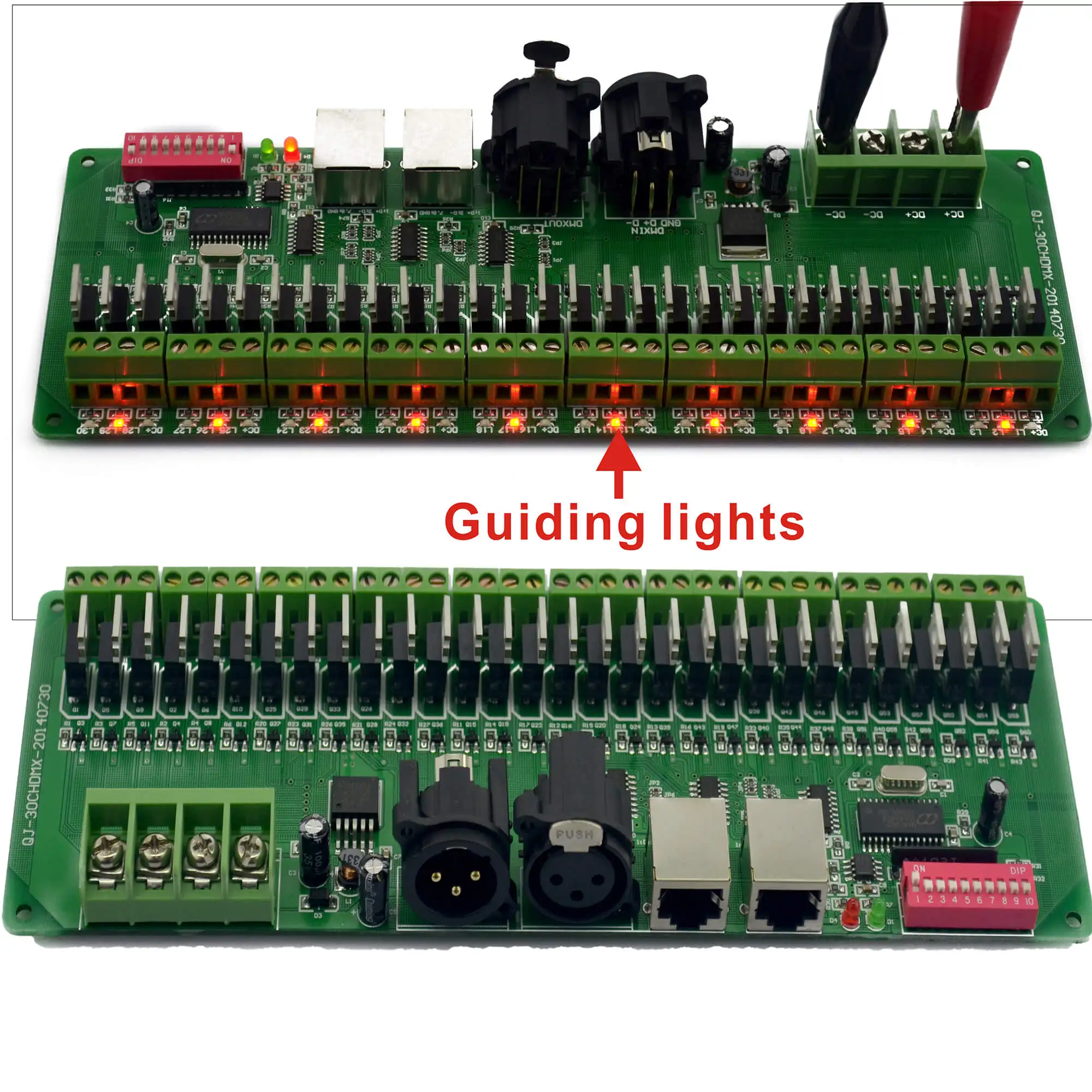 controlador dmx de alta potencia 30 canais 60a dmx512 decodificador de placa de circuito para 12v 24v led rgb interruptor controlador dimmer 01