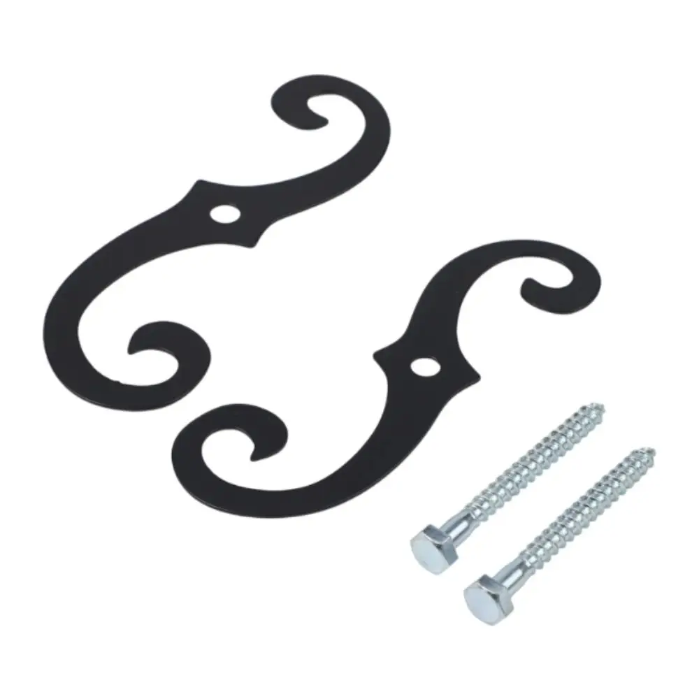S-Shape Design Cast Iron Shutter Fasteners Rustproof Coating Sturdy Construction Decorative Shutter Dogs Cast Iron Material